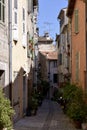 Typical alley in the village of Biot in France